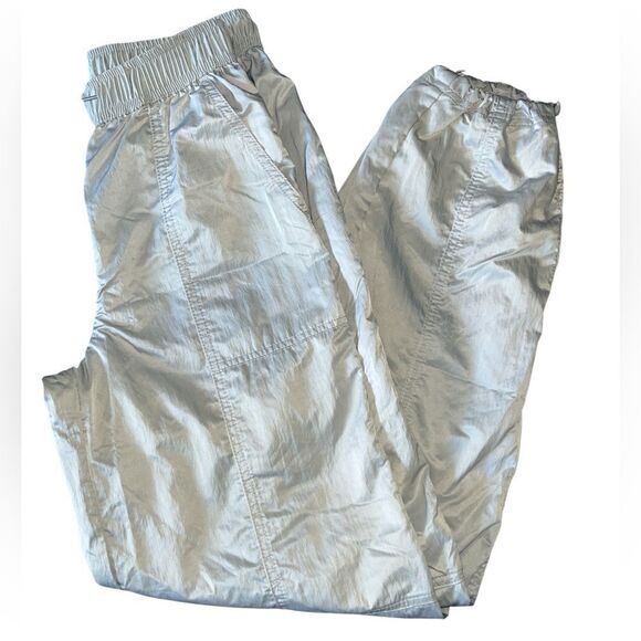 Wild Fable Nylon Cargo Pants Silver Grey XXS Shiny Jogger - Picture 6 of 13